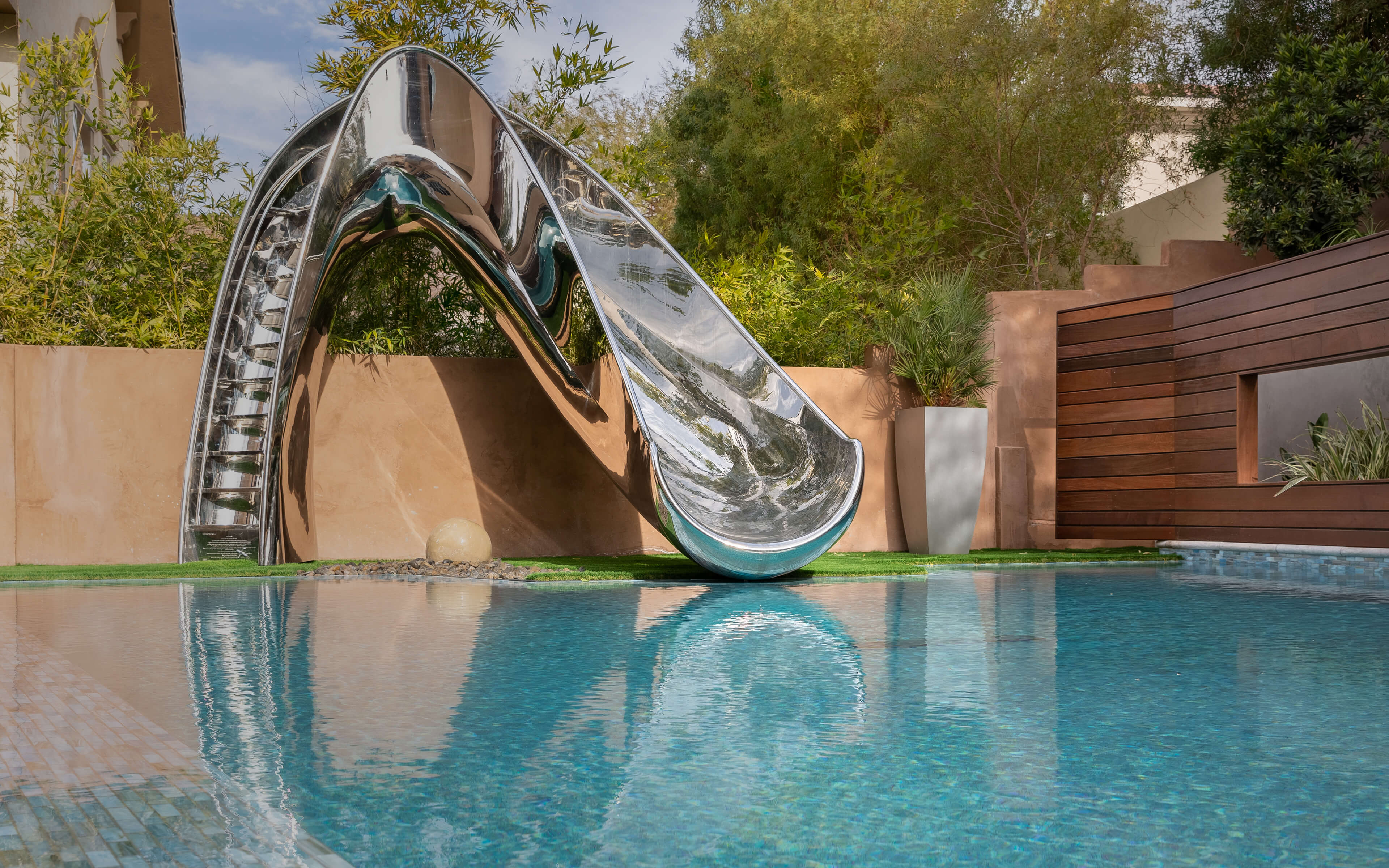 Pool Slides, Water Features